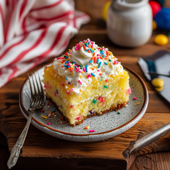 Poke Cake with Condensed Milk