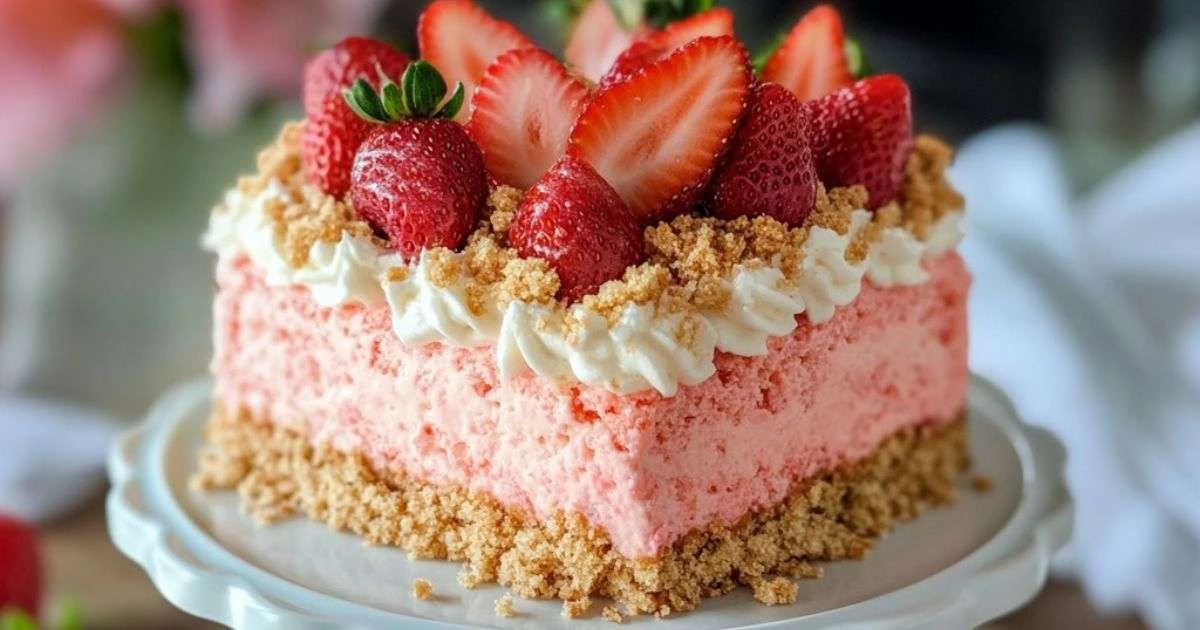 Strawberry Crunch Cake